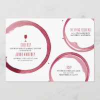 Dégustation de vin Invitation de douche nuptiale R