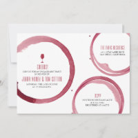 Dégustation de vin Invitation de douche nuptiale R