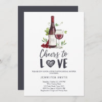 Dégustation de vin invitation de la douche nuptial