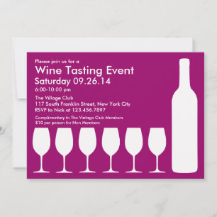 Dégustation de vin Invitation plate