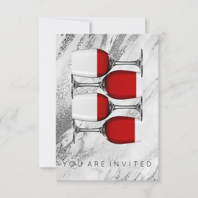 Dégustation de vin rouge Cocktail Party Invitation (Devant)