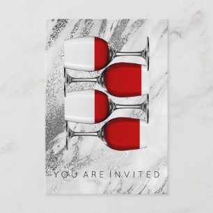 Dégustation de vin rouge Cocktail Party Invitation