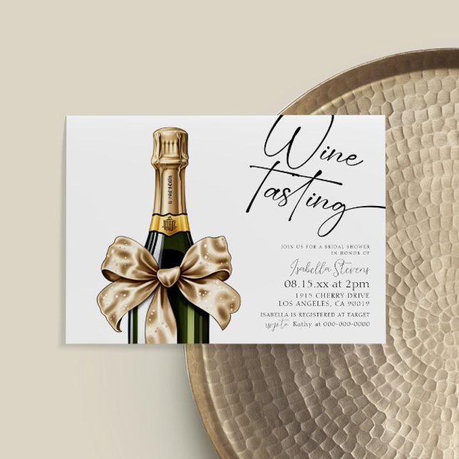 Dégustation De Vins Invitation De Douche Nuptiale (Créateur téléchargé)
