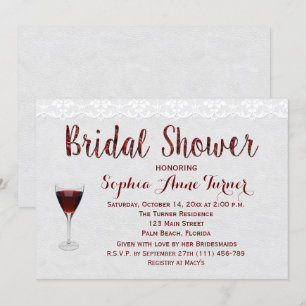 Dégustation Rustique De Vin Invitation De Douche N