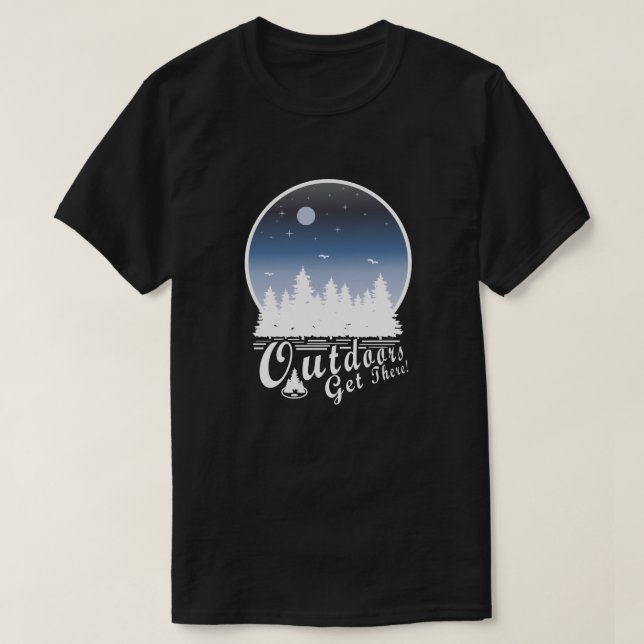 Dehors, arrivez ! T-Shirt Lune T (Design devant)