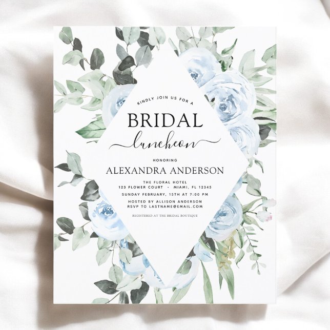 Déjeuner budget Dusty Blue Fête des mariées (Créateur téléchargé)