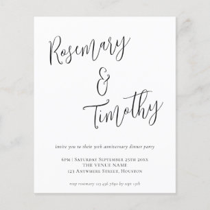 Déjeuner de Mariage de script informel Budget