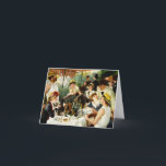 Déjeuner de Renoir de la carte de note de partie<br><div class="desc">Déjeuner de Renoir de la carte de note de partie de canotage. Peinture à l'huile sur la toile 1881. Le déjeuner de la partie de canotage est l'une des peintures les plus aimées de Pierre-Auguste Renoir. Le travail comporte les amis de l'artiste dinant sur un balcon chez le Maison Fournais...</div>