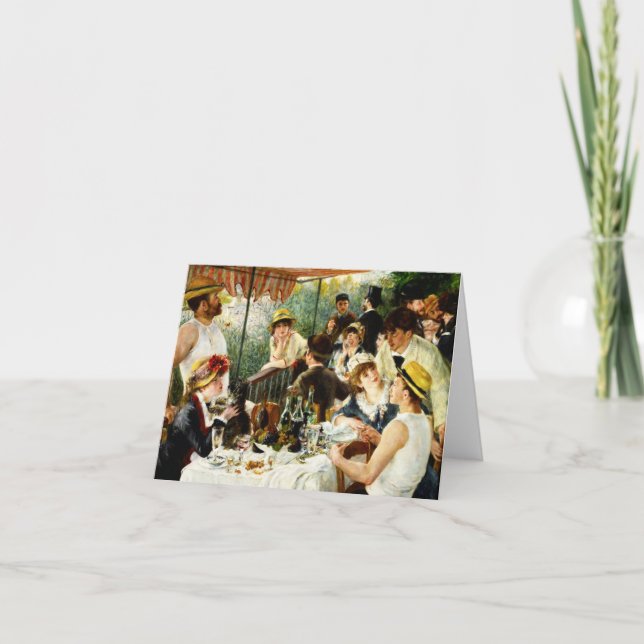 Déjeuner de Renoir de la carte de note de partie (Devant)