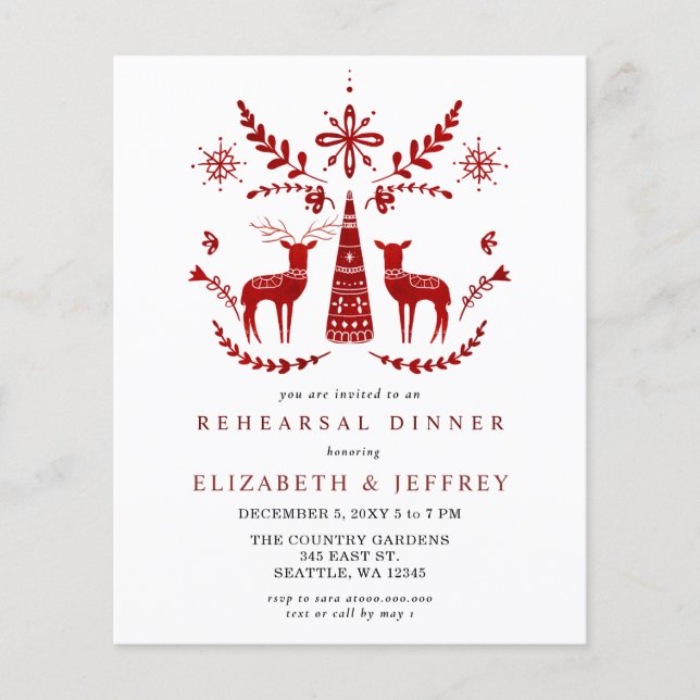 Déjeuner de répétition Budget Nordic Buck and Doe (Devant)