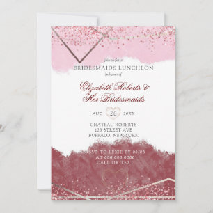 Déjeuner des servantes Merlot et Blush Pink