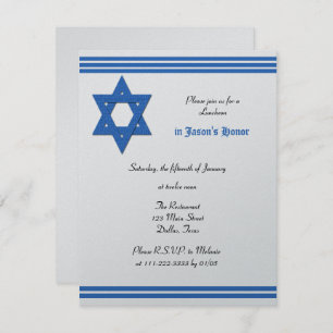 Déjeuner en métal Réception Bar Mitzvah Invitation