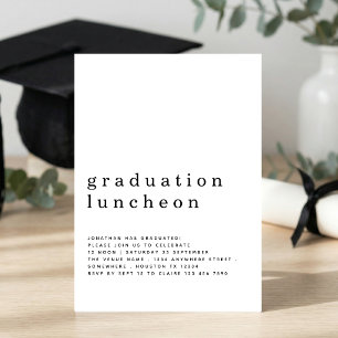 Déjeuner minimaliste de graduation Invitation