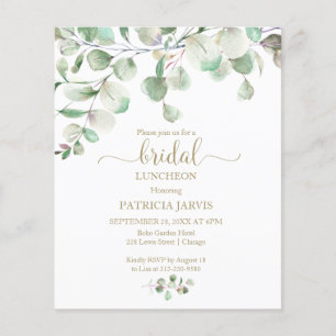 Déjeuner nuptial Budget vert Invitations