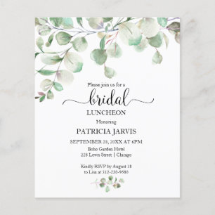 Déjeuner nuptial Budget vert Invitations