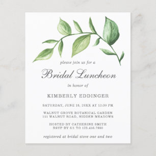 Déjeuner nuptial Rustic Green Invitation