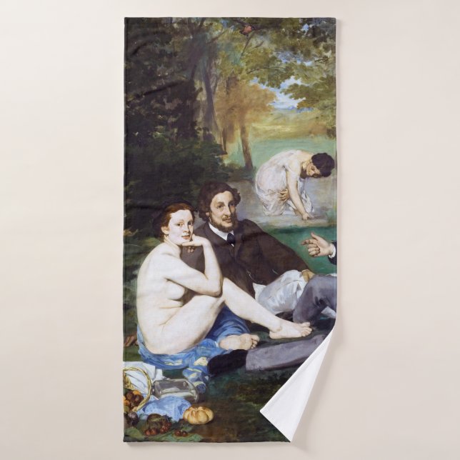 Déjeuner sur l'herbe, Manet (Serviette de bain)