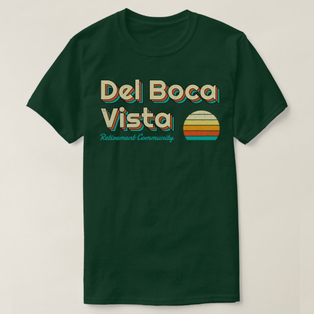 Del Boca Vista Retro Sunset TShirt 1 (Design devant)