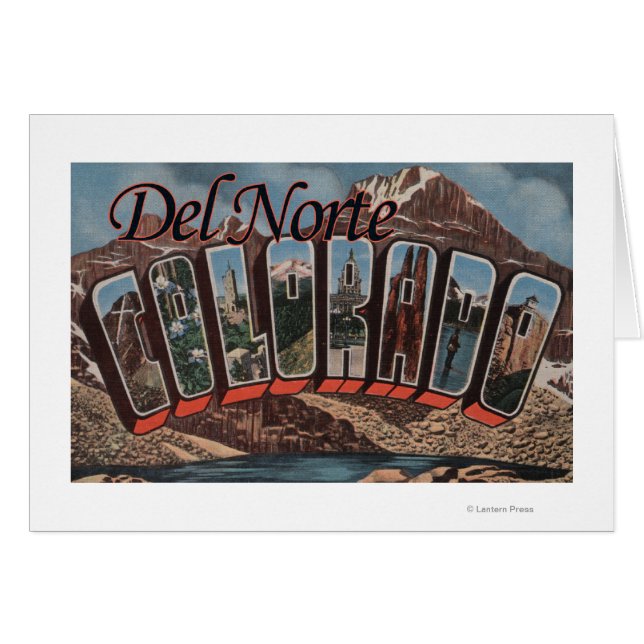 Del Norte, Colorado - Scènes de grandes lettres (Devant horizontal)