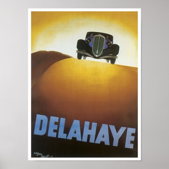 Delahaye Vintage Auto Poster (Devant)