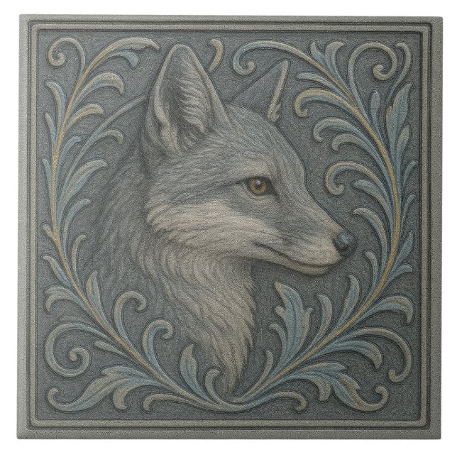 Delaware Grey Fox - Carreaux en céramique (Devant)