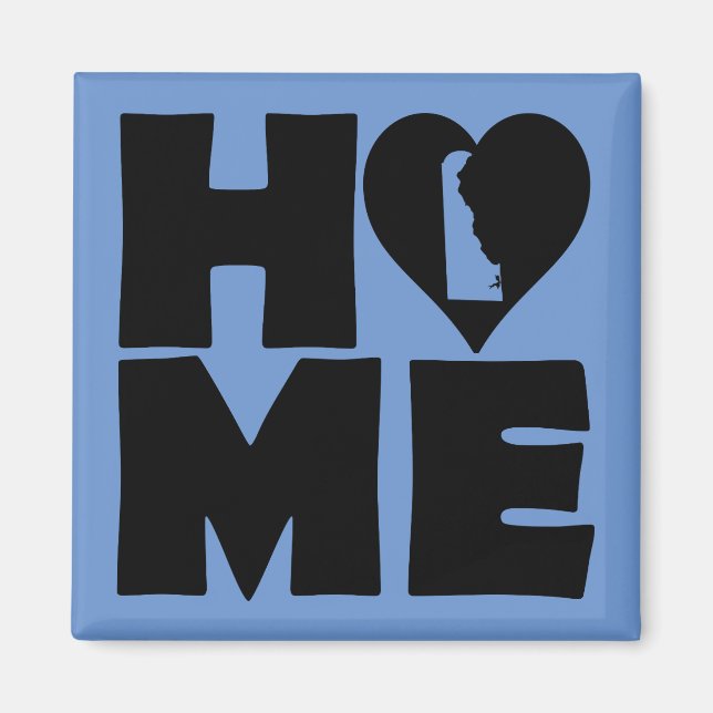 Delaware Home Heart State Frigo Magnet (Devant)