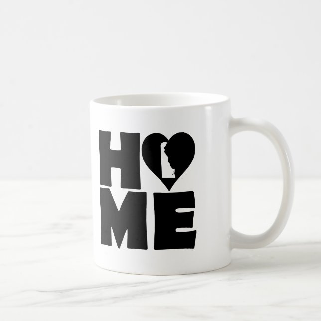 Delaware Home Heart State Mug ou Travel Mug (Droite)