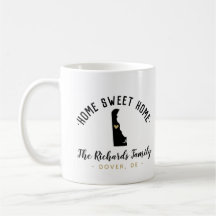 Delaware Home Sweet Home Famille Monogramme Mug