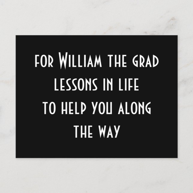 Délégation Paroles De Conseil Carte Leçons (Devant)