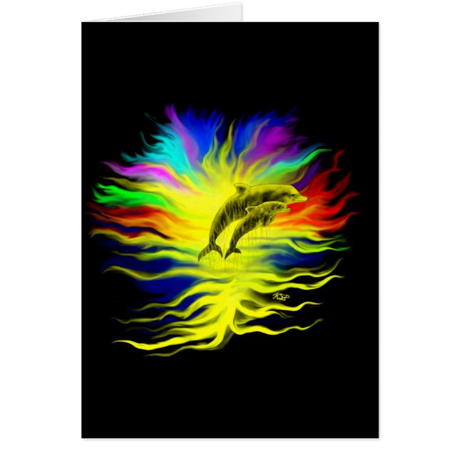 Delfine im Sonnenschein (Devant)