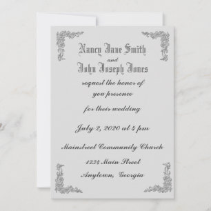 Délicat Corners Floraux Invitations de mariage
