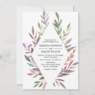 Délicat Faire-part de mariage d'aquarelle