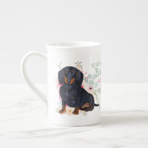 Délicat os Chine DACHSHUND maman Anniversaire Mug