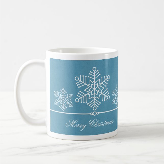 Délicat Snowflakes Mug de Noël (Gauche)