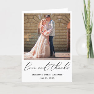 Delicate Calligraphie Amour et Merci Mariage Pold