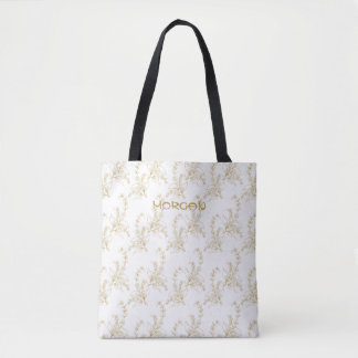 Delicate Floral Line Art Sac fourre-tout personnal
