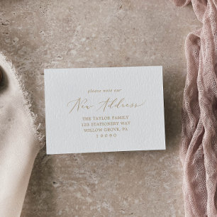 Delicate Gold Nouveau domicile Carte de changement