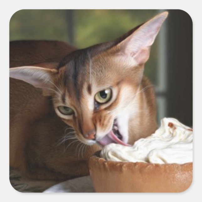 Delicate Indulgence Cat Sticker (Devant)
