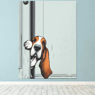 Délicieux Art Mural de Chien Basset Hound