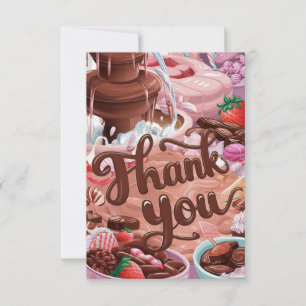 Délicieux carte de remerciements au chocolat