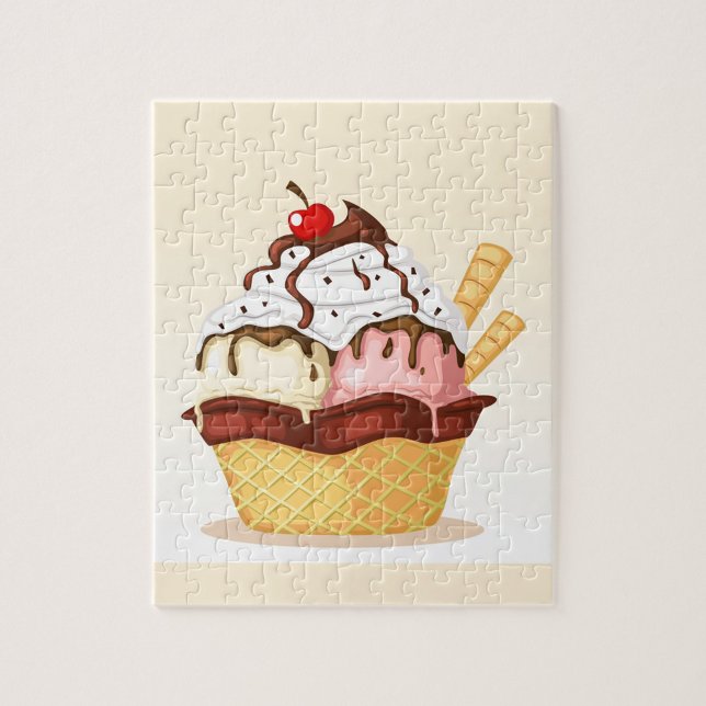 Délicieux crème glacée Jigsaw Puzzle (Creamy Ice Cream Jigsaw Puzzle!)