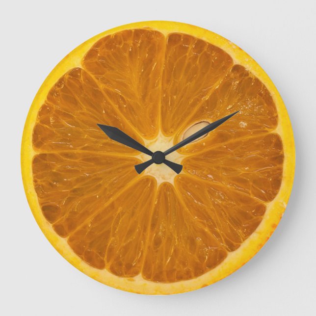 DÉLICIEUX ORANGE SLICE ROND HORLOGE (Recto)