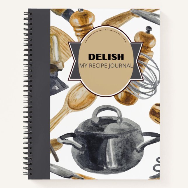 DELISH RECEPE POT & CARNET DE CONCEPTION EN BOIS (Devant)