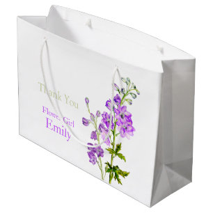 Delphinium fleur mariage fille en faveur sac cadea