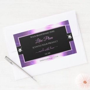 Deluxe Black Lilac brillant brillants Étiquette pr