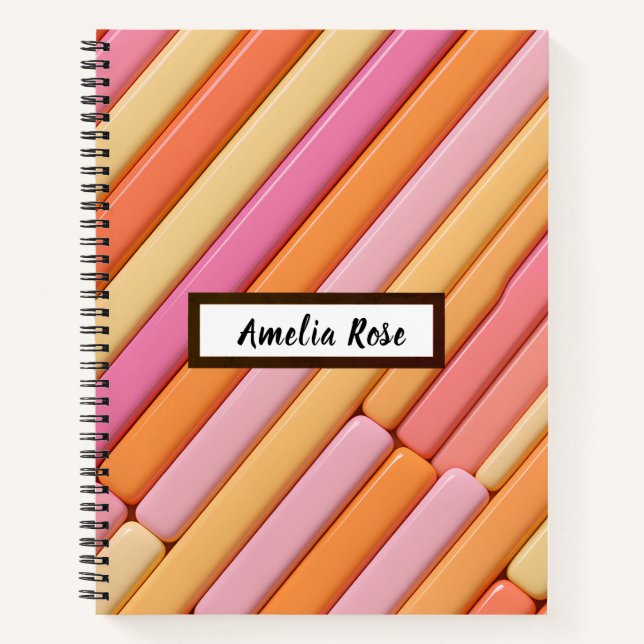 Deluxe Custom Pastel Carnet géométrique - Abstrait (Devant)