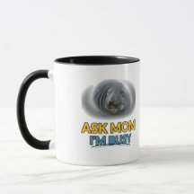 Demande à Maman Je Suis Occupé Mug Combo Fun Sceau