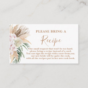 Demande de carte Boho Chic Fête de l'mariée Recett