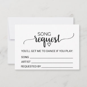 Demande de chanson de mariage en calligraphie noir