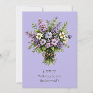 Demande de Demoiselle d'Honneur avec Bouquet de La
